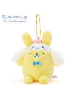 พวงกุญแจตุ๊กตา Cinnamoroll 20th Anniversary x Pompompurin ขนาด 14 x 15 x 10 ซม.