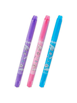 ปากกา Tombow Playcolor Dot Sanrio Japan ลาย Cinnamoroll เป็นปากกาเมจิกแบบสี 2 หัว แบบเขียนได้หัว 0.3 และแบบ Dot หัว 5 mm ใช้เขียน วาดรูป ทำงานฝีมือได้ มี 3 สีในเซ็ต (Sky Blue, Sakura, Lilac)