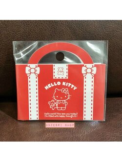 Sticky / Index Note ลาย Hello Kitty สีแดง ทำเป็นแบบกระเป๋าหิ้ว ขนาดแผ่นละ 1.5 x 4.5 ซม. รวม 75 แผ่น