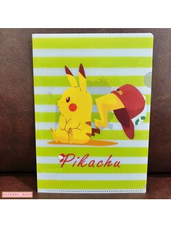 แฟ้มเล็กครึ่ง A4 ขนาด 14.5 x 20.5 ซม. Pocket Monster Mini Clear File ลายทางสีเขียว มาพร้อมซองกระดาษใส่ลายเฉพาะ ไม่มีวางจำหน่ายทั่วไปนะคะ ต้องกดตู้ที่ญี่ปุ่นมาค่ะ