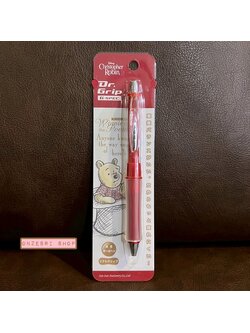 ปากกาหมึกดำ Dr.Grip ลาย Winnie the Pooh in the Hat สีแดง หัว 0.7