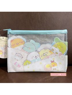 กระเป๋า Sumikko Gurashi - Sumikko Baby Flat Pouch แบบสีฟ้า ขนาด 15 x 21 ซม.