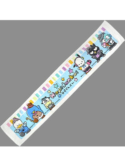 ผ้าขนหนูแบบยาว คล้องคอได้ Hapidanbui Sanrio (Limited) ลายแนวนอน ใช้เวลาออกกำลังกายก็เหมาะ ขนาด 110 x 20 ซม. ไม่มีวางขายทั่วไป เป็นแบบต้องลุ้นกับทางหน้าร้าน Sanrio ที่ญี่ปุ่นเท่านั้น