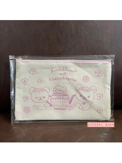 กระเป๋า Rilakkuma Korikogu's Flower Tea Time (Limited) แบบลายสีชมพู ขนาด 13 x 20 ซม. ทำจากผ้าแคนวาส ไม่มีขายทั่วไป เป็นแบบต้องลุ้นกับทางหน้าร้าน San-X ที่ญี่ปุ่นเท่านั้น
