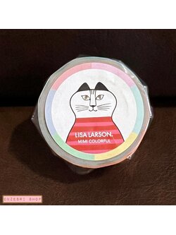 Masking Tape เทปตกแต่ง Lisa Larson จากญี่ปุ่น ลายแมว Mikey แนวตั้ง colorful ม้วนใหญ่ ขนาด 3 x 10 ม.