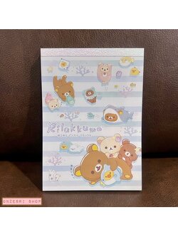 สมุดฉีก Rilakkuma Under the Sea ลายสีขาว ขนาด 14.8 x 10.5 ซม. มี 4 ลาย รวม 100 แผ่น