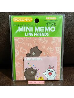 เซ็ตกระดาษจดหมายแบบมินิ LINE FRIENDS Mini Memo Vol.2 ลาย Brown & Cony ดีใจ กระดาษพับเป็นซองได้ มี 2 ลาย รวม 30 แผ่น พร้อมสติกเกอร์ 30 ดวง ขนาดแพ็คเกจ 9.3 x 12 ซม.