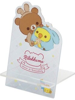 ที่ตั้ง Rilakkuma Usa Usa Baby แบบ Koguma & Kiiroitori ใช้ตั้งมือถือ รูป การ์ด ฯลฯ ได้ ขนาด 13 x 8 ซม. ทำจากอะคริลิค