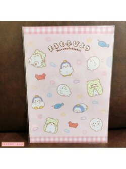 แฟ้ม A4 Marumofubiyori หมีผ้าห่มจาก Sanrio ลายสีชมพูอ่อน