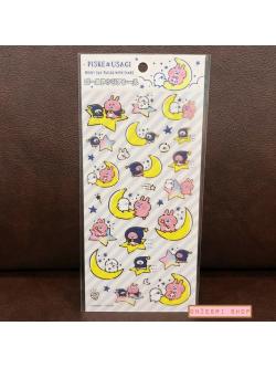 Sticker Deco Kanahei Night Sky Fulled with Star สีขาว ตรงขอบเป็นทอง ๆ ขนาด 20 x 9 ซม.