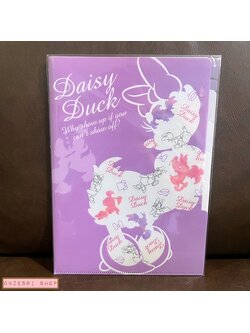 แฟ้ม A4 ลาย Daisy Duck สีม่วง แยกใส่เอกสารได้ 5 ช่อง