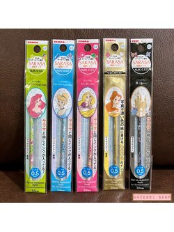 ไส้ปากกา Zebra Sarasa Prefill แบบ Limited จากญี่ปุ่น พิมพ์ลาย Disney Princess ที่ไส้ หัว 0.5 มี 5 สีให้เลือก