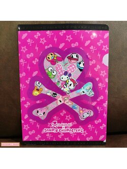แฟ้ม A4 ลาย Sanrio x Tokidoki สีชมพู ลายหัวใจ