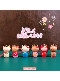ที่ห้อยมือถือ Hello Kitty Kokeshi Japan Style (Limited Japan) สามารถทำเป็นพวงกุญแจได้ มี 6 แบบให้เลือก