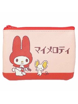 กระเป๋า Sanrio Characters Fancy Retro Collection Pouch & Tissue Case แบบ My Melody ด้านหลังใส่ทิชชู่ได้ มีซิปปิดเปิด ขนาด 13 x 9.5 x 0.7 ซม. ทำจาก PVC