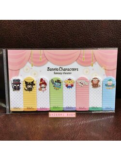 Sticky Index Note ลาย Sanrio Fantasy Theater (Limited) ลายม่านสีชมพู ขนาด 12 x 7 ซม. มี 8 ลาย รวม 80 แผ่น
