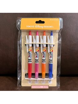 เซ็ตปากกา Pilot Juice Tokyo Disney Resort Exclusive ลาย Pooh's BESTIES หัว 0.5 มี 4 แท่งในเซ็ต หมึกสี Red, Pink, Orange, Blue