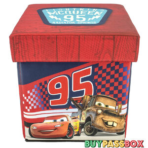 เก้าอี้กล่องเก็บของ 2in1 สตูล Cars