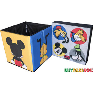 เก้าอี้กล่องเก็บของ 2in1 สตูล Mickey Mouse