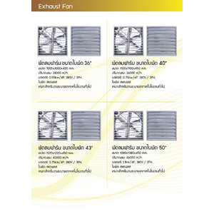 Exhaust Fan พัดลมฟาร์ม, พัดลมโรงงาน, พัดลมอุตสาหกรรม,พัดลมสี่เหลี่ยม