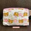 กระเป๋าผ้าญี่ปุ่นลาย Rilakkuma สีออกชมพูทอง แบบ Japan Limited ขนาด 16 x 10 x 5 ซม.