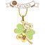 พวงกุญแจ Rilakkuma x Clover แบบสีเขียว (Being Happy) เป็นใบโคลเวอร์ 4 แฉก ประดับเพชรตรงกลาง เป็นเครื่องรางนำความโชคดี ขนาดเฉพาะพวงกุญแจ 3 x 2 ซม. รวมโซ่ 7 ซม.