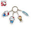 พวงกุญแจอะคริลิค Hello Kitty 50th Anniversary ตัวห้อย 4 ตัว แบบ Hello Kitty & Dear Daniel & Tiny Chum ขนาดตัวละประมาณ 4 x 4 x 0.3 ซม.