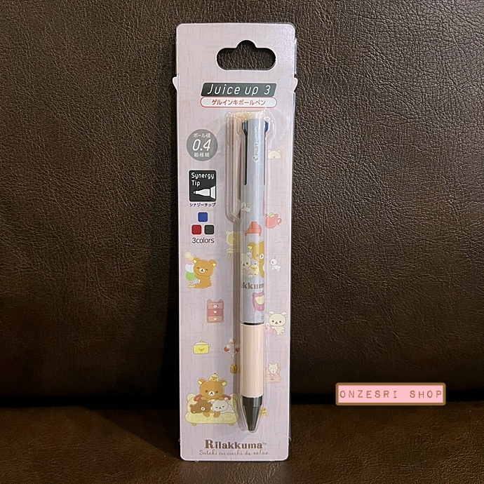 ปากกาหมึกเจล Pilot Juice up 3 ลาย Rilakkuma Lovely House สีชมพู หัว 0.4 หมึก 3 สี (แดง ดำ น้ำเงิน)