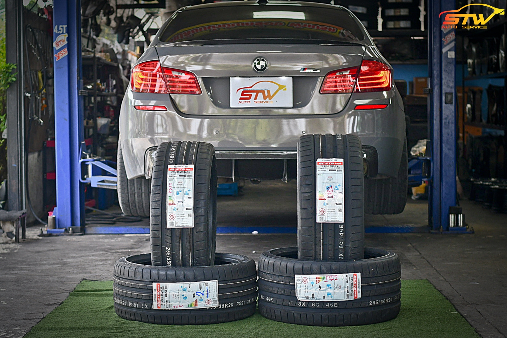 เปลี่ยนยาง BMW M5 KUMHO ECSTA PS91 F 255/35R20 97Y R 285/30R20 99Y