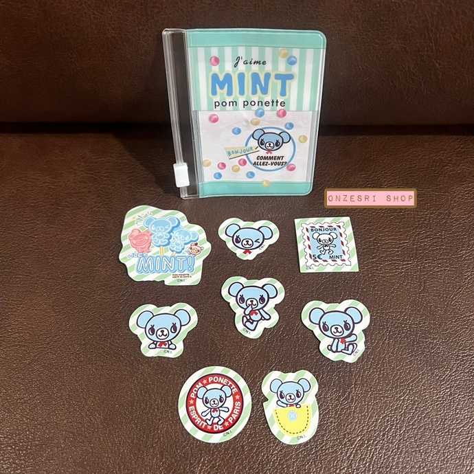 เซ็ตซองซิปพลาสติกจิ๋ว & สติกเกอร์ ANGEL BLUE Rainbow Park Vinyl Seal ขนาดซองซิป 8 x 6.5 ซม. มีสติกเกอร์ 8 ดวง มี 6 แบบให้เลือก