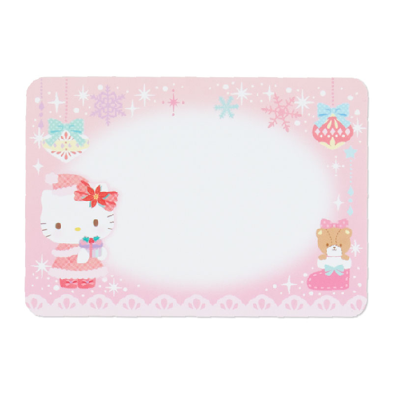 Sanrio Christmas Pop Up Card From Japan การ์ดอวยพรลาย Hello Kitty สีชมพู ทำจากพลาสติกแข็งใส กางออกมาเป็นต้นคริสต์มาสได้น่ารัก มีการ์ดกระดาษที่ไว้เขียนแนบมาให้ ขนาด 14.5 x 0.5 x 21.5 ซม.