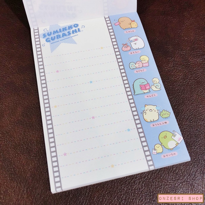 สมุดฉีก Sumikko Gurashi Movie Theatre แบบ Theatre ขนาด 14.8 x 10.5 ซม. มี 4 ลาย รวม 100 แผ่น