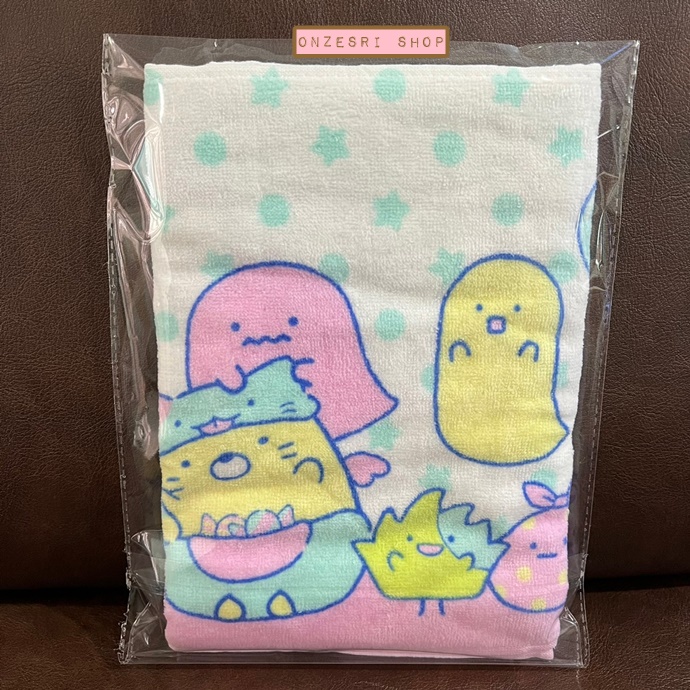 ผ้าขนหนูแบบยาว ลาย Sumikko Gurashi Welcome to the Night Park สีขาว ขนาด 25 x 100 ซม.