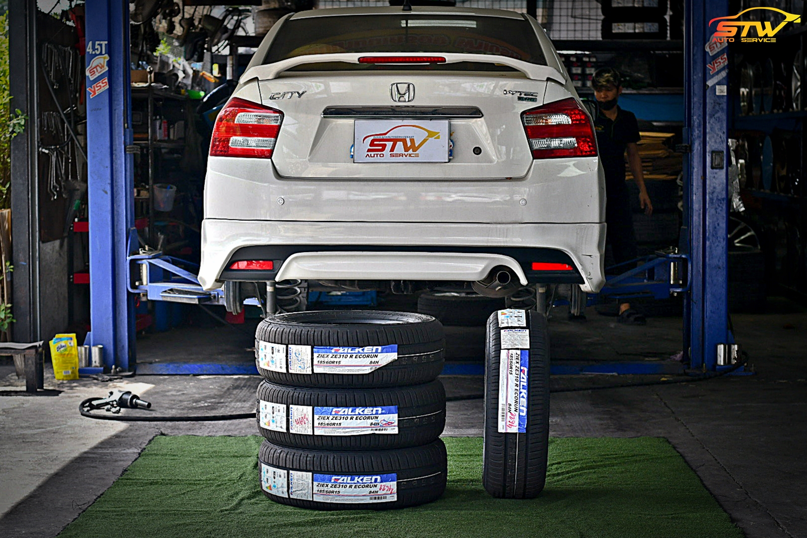 ยาง Falken ZIEX ZE310 EcoRun 185/60R15 84H ติดตั้งใส่ HONDA CITY