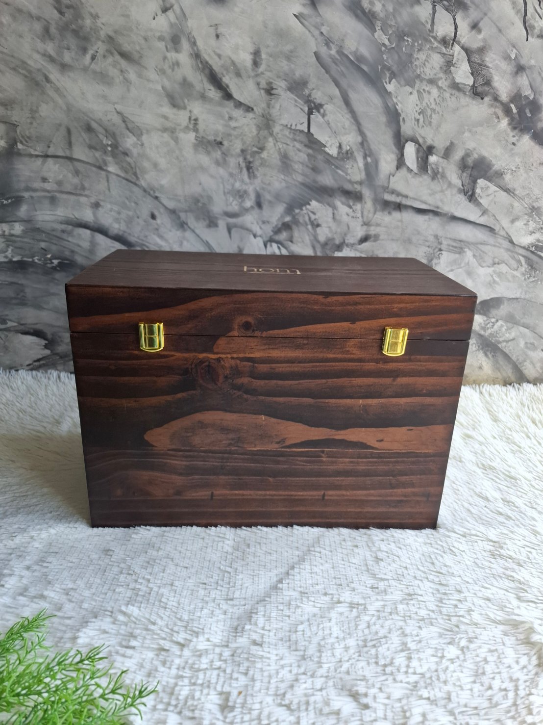 กล่องไม้สนแบบฝาล็อค