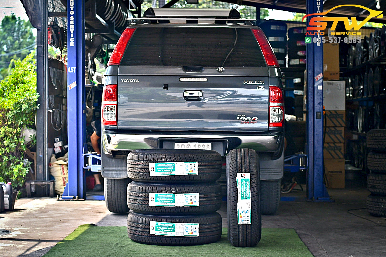 เปลี่ยนยาง TOYOTA PRERUNNER ยาง BRIDGESTONE DUELER HT 684 265/65R17 112T