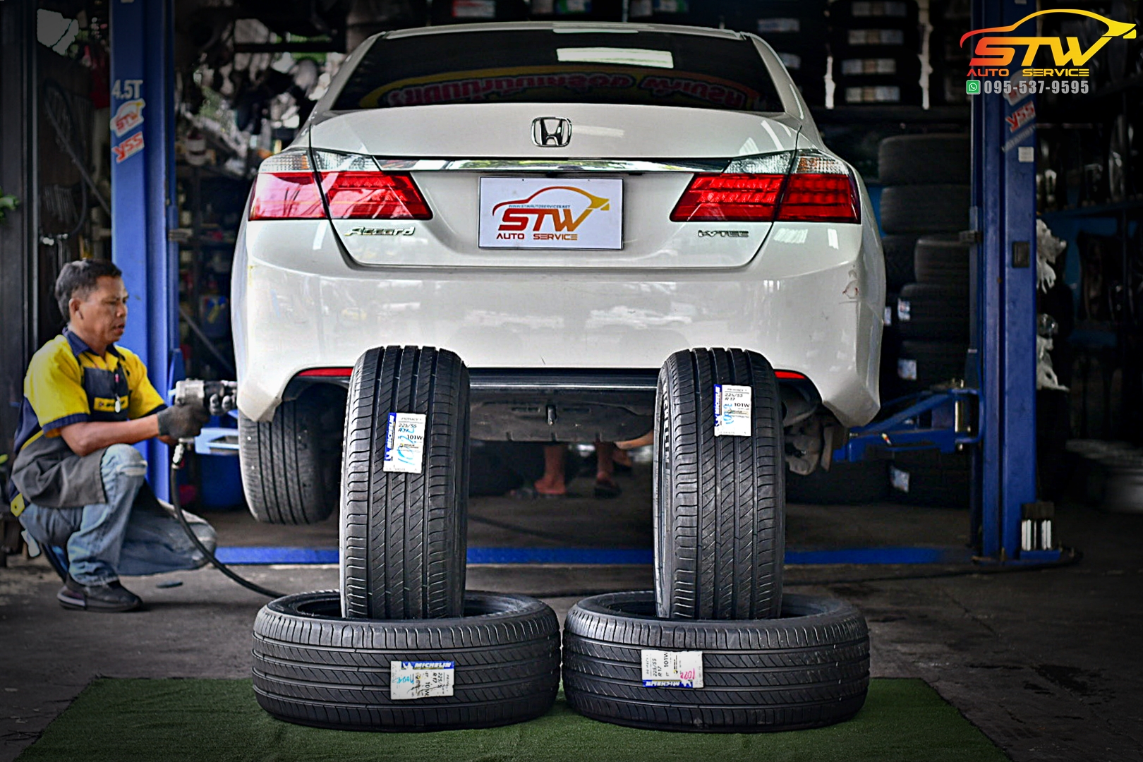 เปลี่ยนยาง HONDA ACCORD MICHELIN Primacy 4 225/55R17 101W