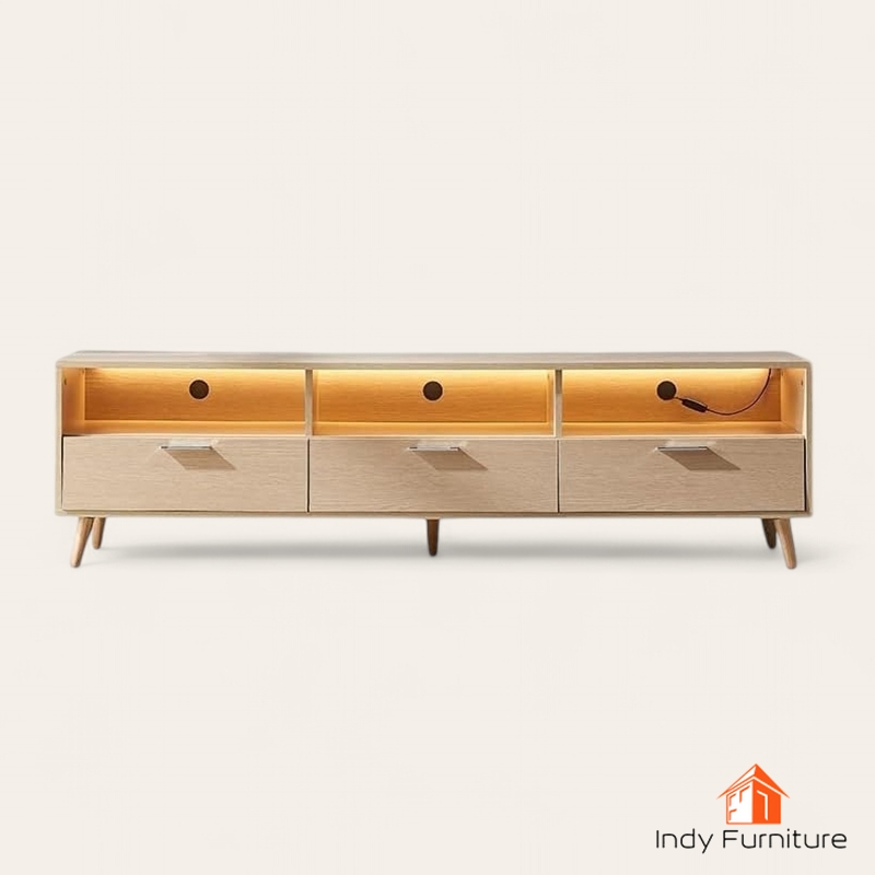 ตู้อเนกประสงค์ ไม้ยางพารา รุ่น Naja-B160 สีธรรมชาติ