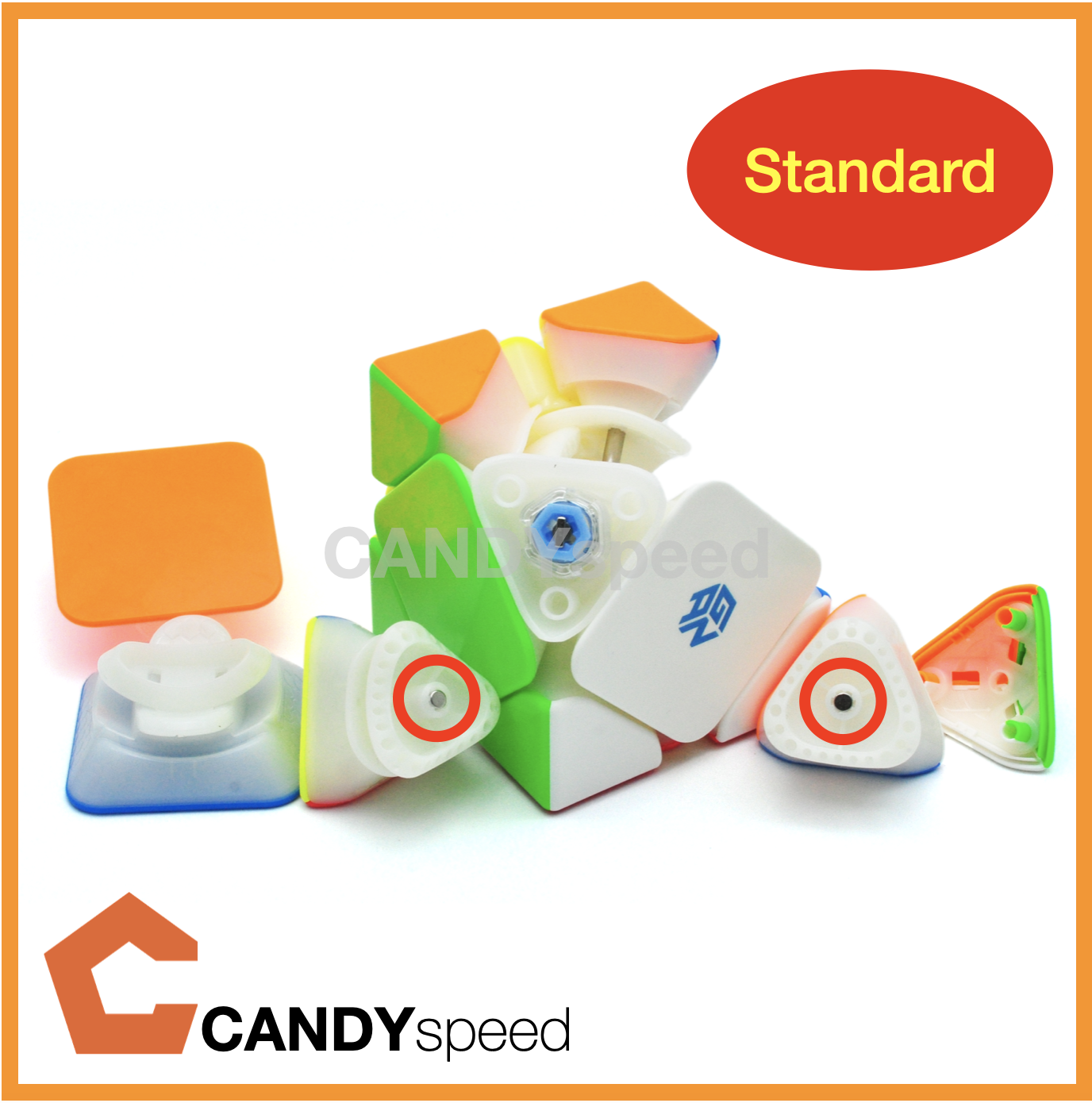 รูบิค GAN Skewb Core Positioning Stickerless มีแม่เหล็ก | By CANDYspeed