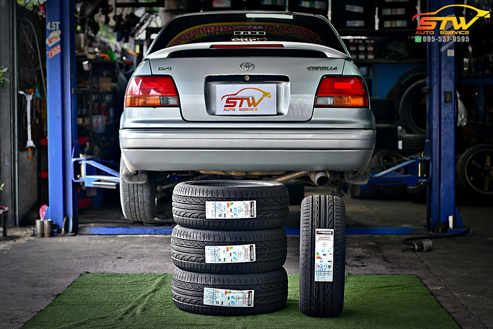 เปลี่ยนยาง TOYOTA COROLLA HANKOOK VENTUS V12 evo 195/50R15 82V