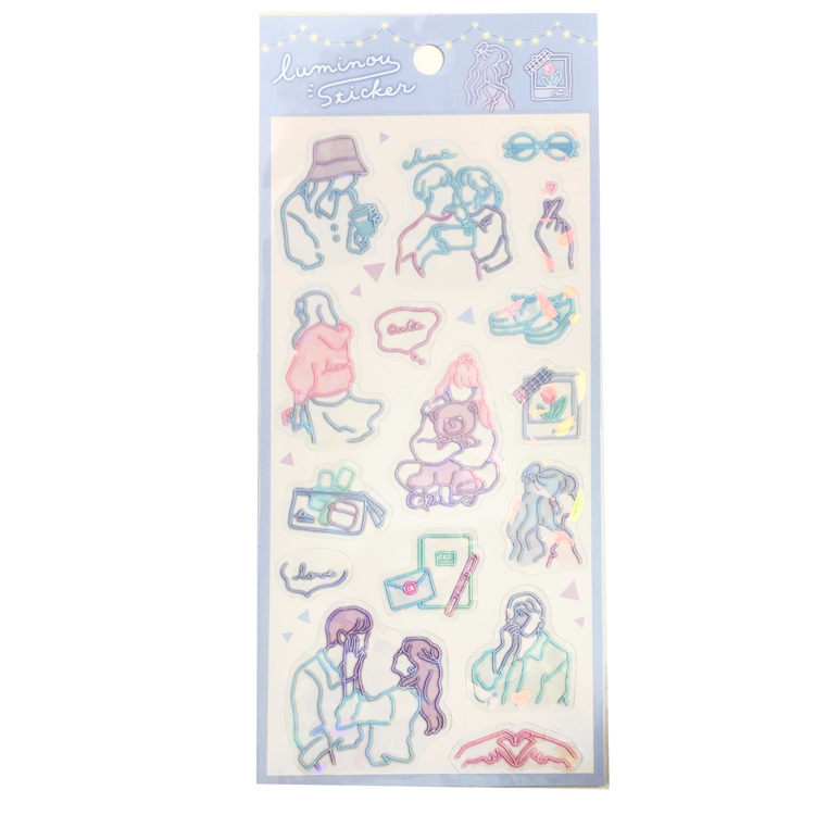 สติกเกอร์ Luminous Sticker แบบ Cute Day ทำเป็นเหมือนนีออนวิ้ง ๆ น่ารักมาก ญี่ปุ่น เกาหลี ฮิตกันมากค่ะ ขนาด 20 x 9 ซม.