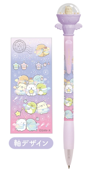 ปากกาลูกลื่น Sumikko Gurashi Hoshizora Sampo แบบแมว Neko ม่วง หมึกดำ หัว 0.7