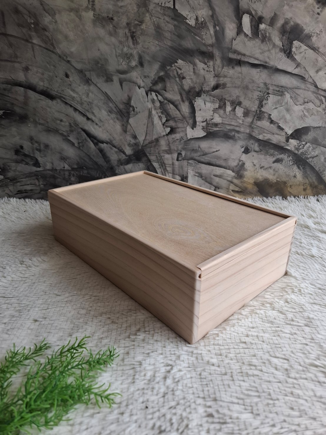 กล่องไม้สนแบบฝาสไลด์