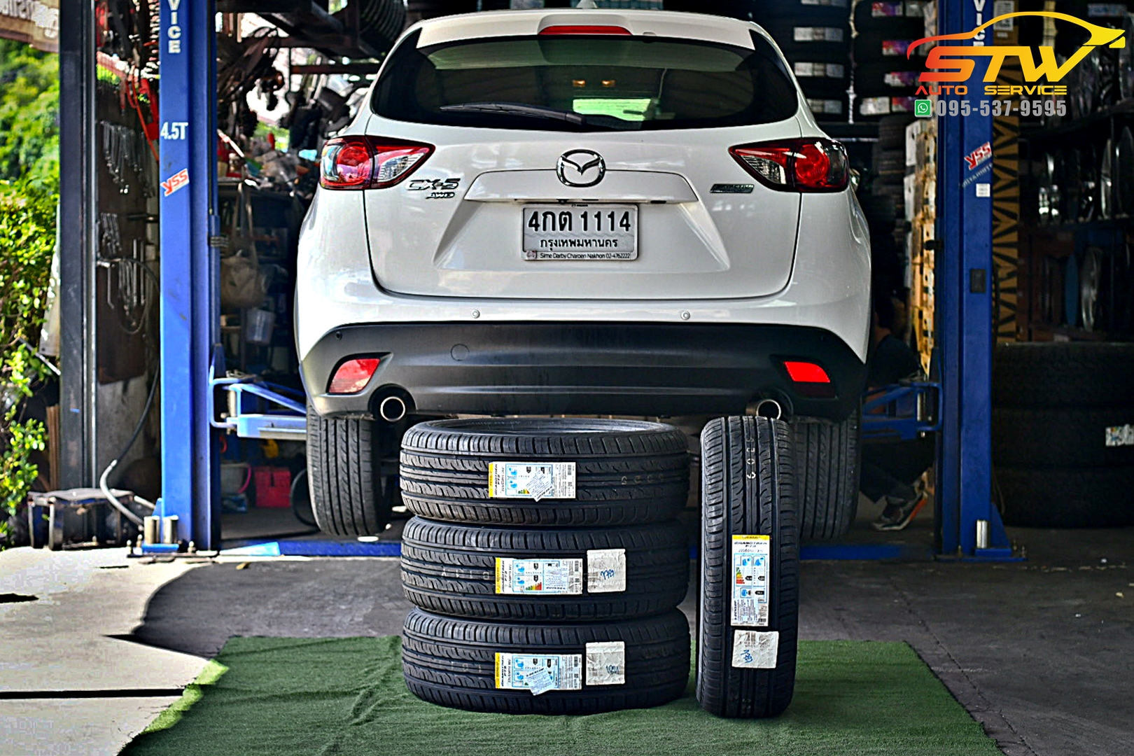 เปลี่ยนยาง MAZDA CX-5 DUNLOP GRANDTREK PT3 *JP 225/55R19 99V