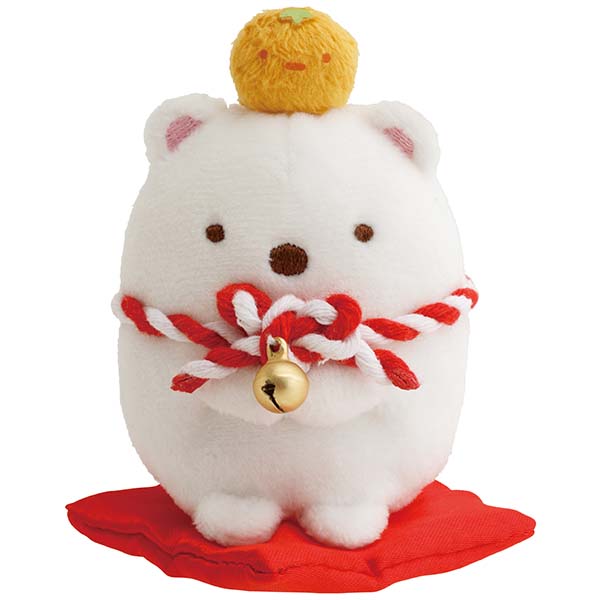 ตุ๊กตา Sumikko Gurashi New Year 2025 ไซส์เล็ก SS แบบ Kagamimochi - Shiro Kuma ขนาด 7.5 x 5.5 x 5 ซม.