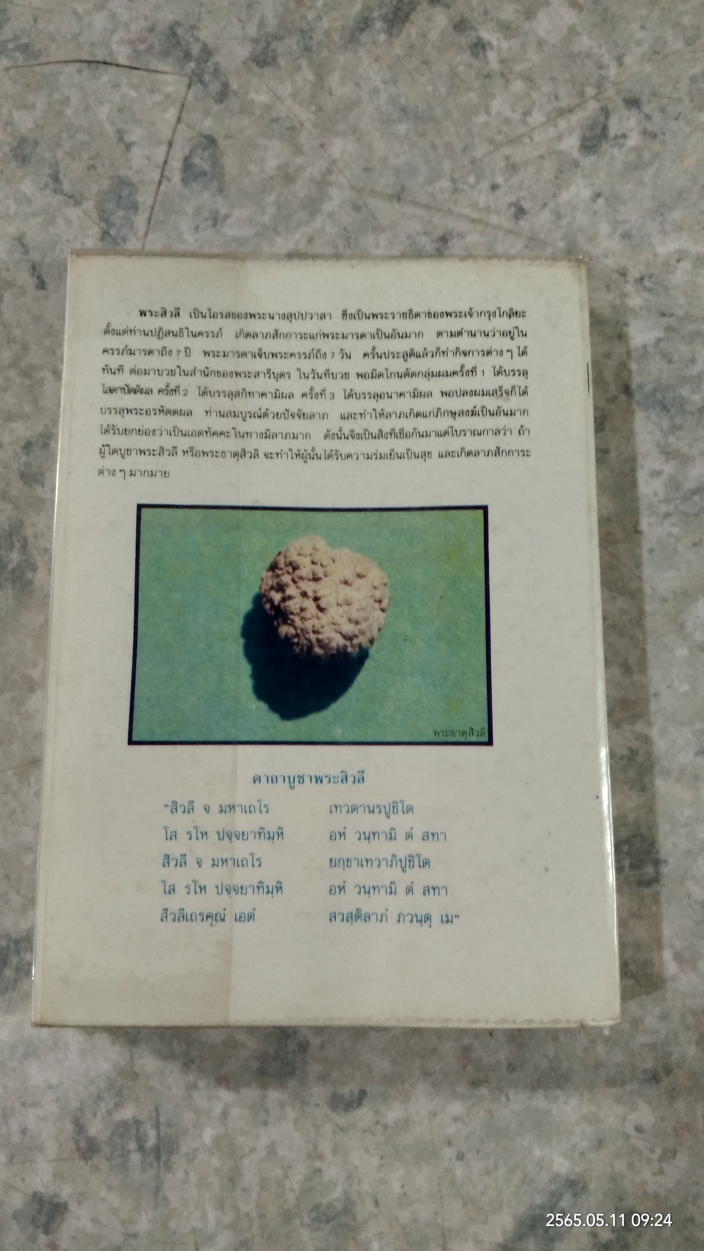 อานุภาพแห่งพระสิวลี (สภาพไม่สมบูรณ์) / นวลสีทอง