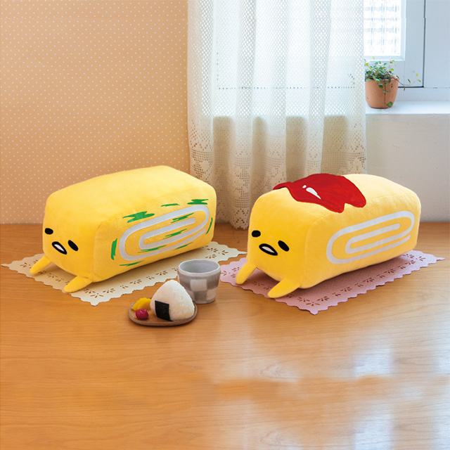 หมอนตุ๊กตา Gudetama ทรงเหลี่ยม แบบเป็นไข่หวานย่าง ขนาด 35 x 20 x 16 ซม. มี 2 แบบให้เลือก