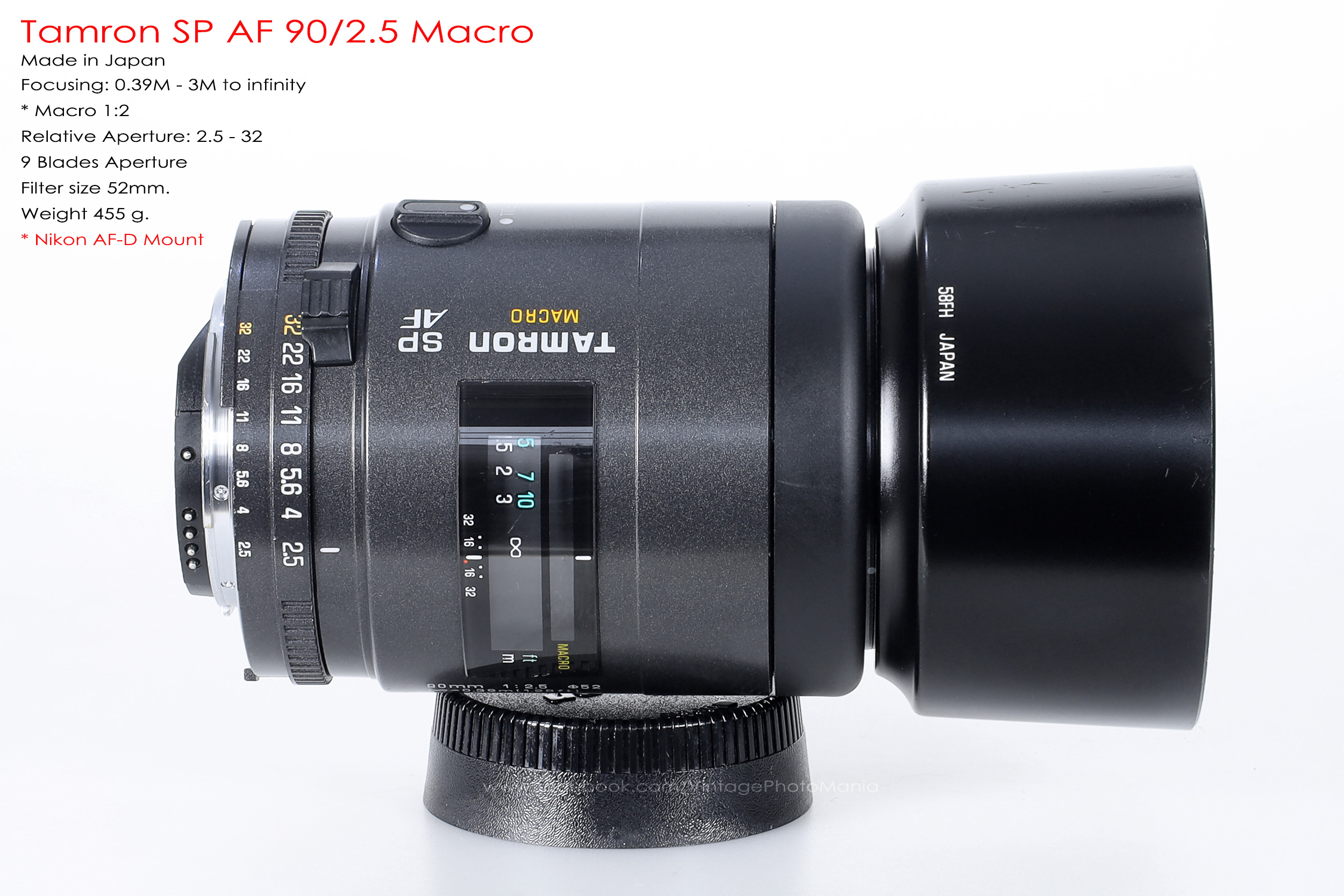 Tamron SP AF 90/2.5 Macro *Nikon AF-D Mount เลนส์มาโครพรอตเทรตสำหรับกล้อง Nikon DSLR