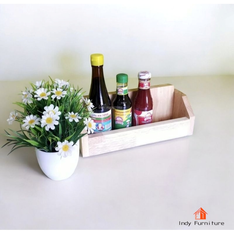 ที่ใส่เครื่องปรุง ที่ใส่ของอเนกประสงค์ ไม้ยางพารา รุ่น Box-01 สีธรรมชาติ