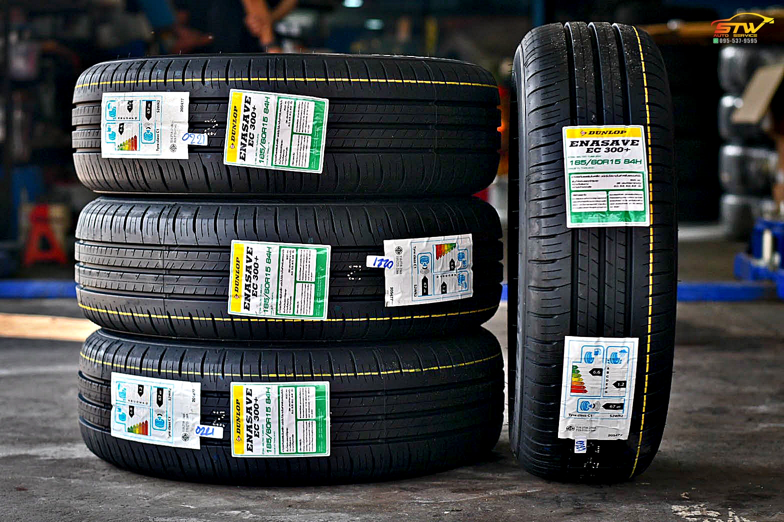 ยางใหม่ DUNLOP ENASAVE EC300Plus 185/60R15 84H